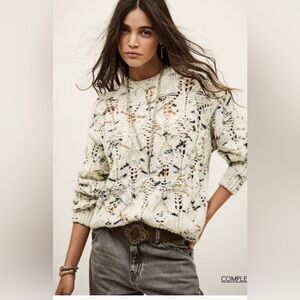 ba&sh Rave Diamond-Knit Sweater Size XS